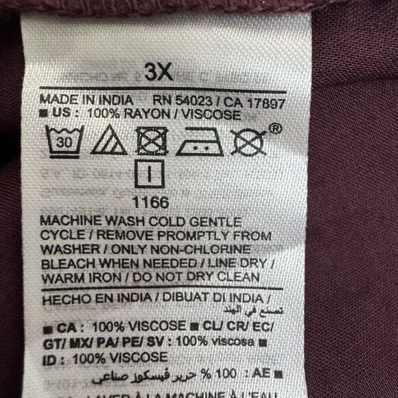 Old Navy Short Sleeve Floral Tiered Midi Dress 3X Red Blue Empire Waist Chiffon - Picture 11 of 11